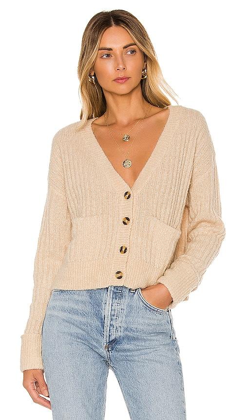 lovers and friends caroline cardigan in beige. - size m (also in xs, s)