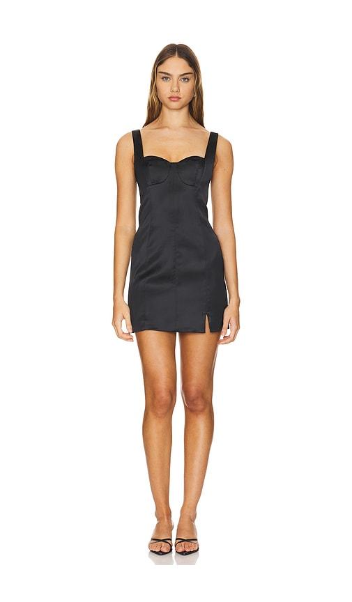 lovers and friends carpenter mini dress in black. - size s (also in xs)