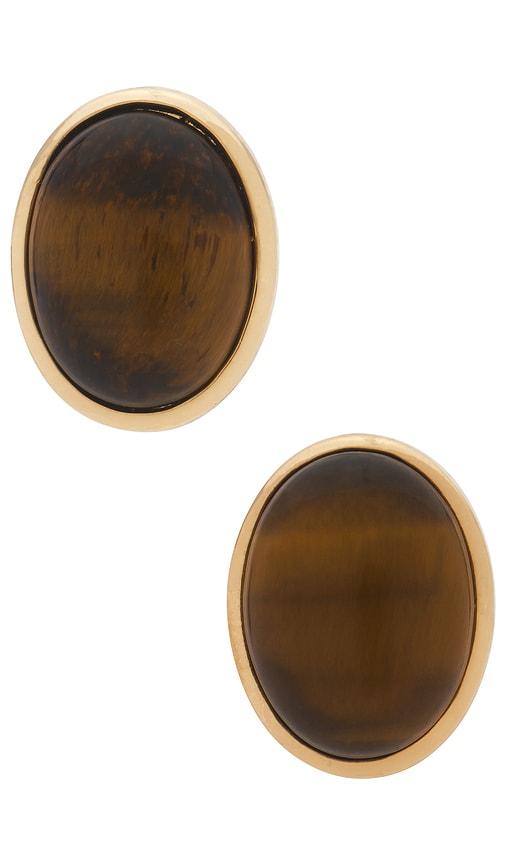 lovers and friends carys earrings in metallic gold.
