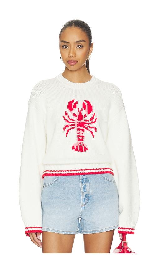 lovers and friends cayden lobster sweater in cream. - size l (also in xs, s)