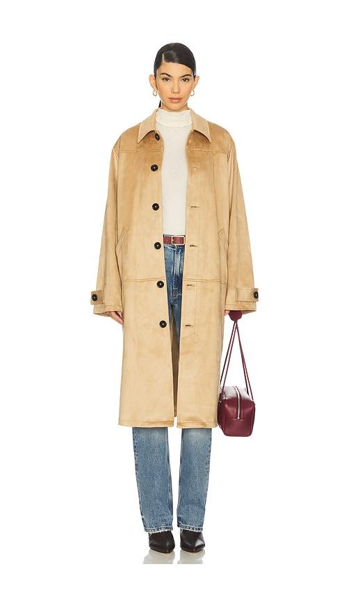 lovers and friends christina trench coat in taupe. - size xs (also in xxs)