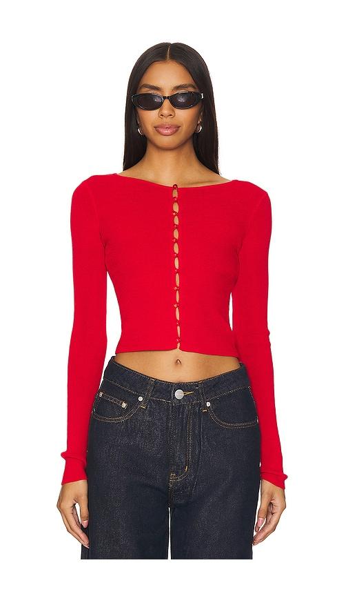 lovers and friends ciara cardigan in red. - size m (also in xs, s)