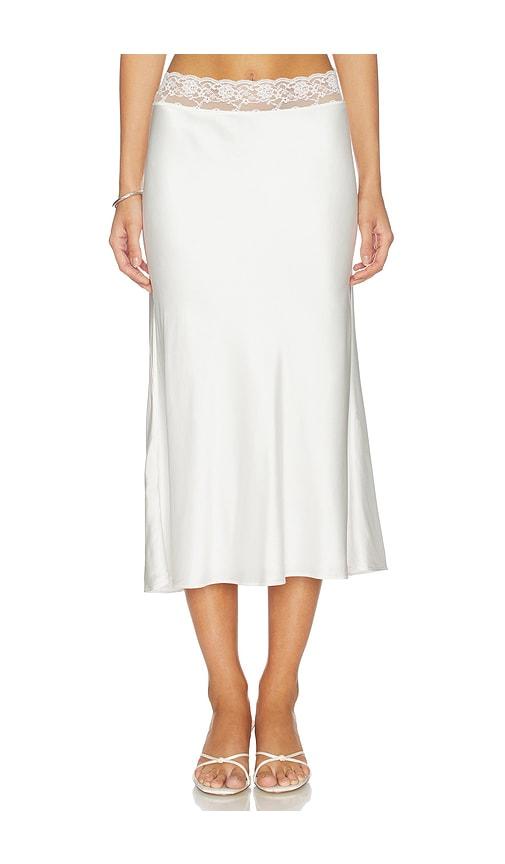 lovers and friends cierra midi skirt in white. - size l (also in xl)