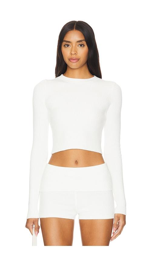 lovers and friends clarisse crewneck sweater in white. - size xl (also in xxs)