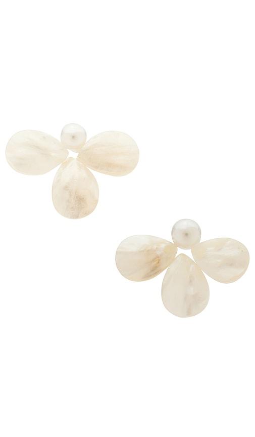 lovers and friends corinne earrings in ivory.