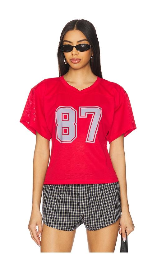 lovers and friends cropped jersey top in red. - size s (also in xs)