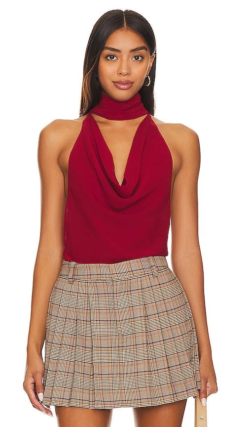 lovers and friends daniella top in burgundy. - size l (also in xxs, xs, s, m, xl)