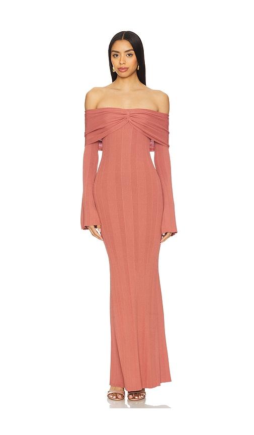 lovers and friends danika maxi dress in rose. - size s (also in xs)
