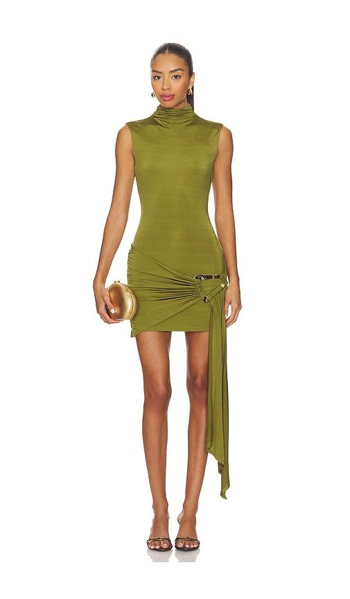lovers and friends darcy mini dress in olive. - size s (also in xxs)