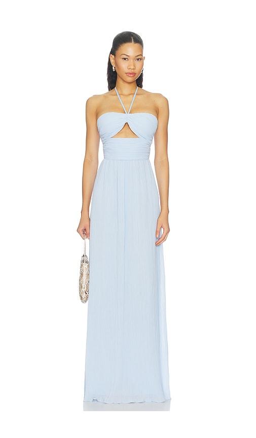 lovers and friends delilah gown in baby blue. - size l (also in xxs, xs, s, m, xl)