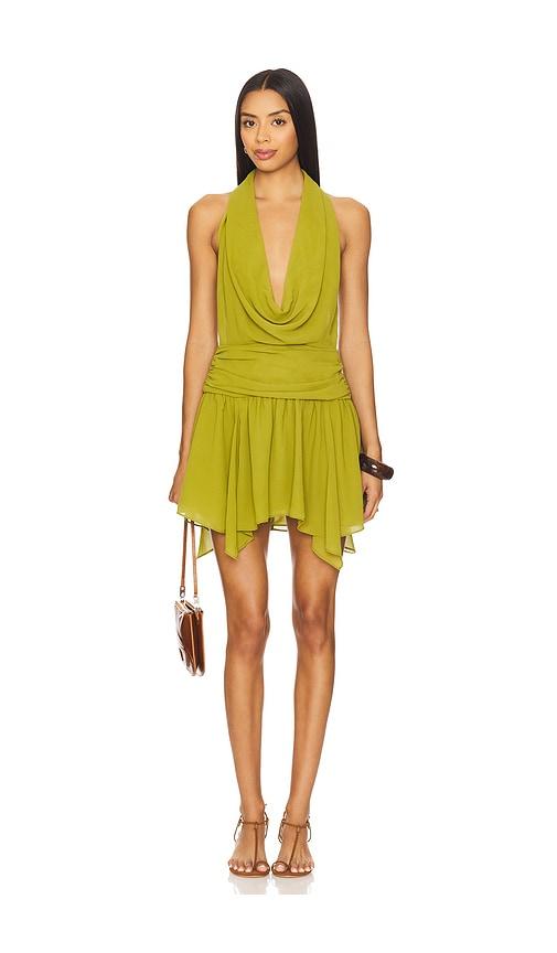 lovers and friends demi mini dress in green. - size s (also in xxs, xl)