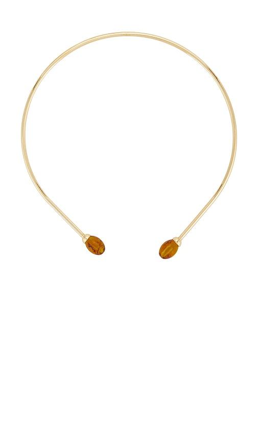 lovers and friends dev collar in metallic gold.