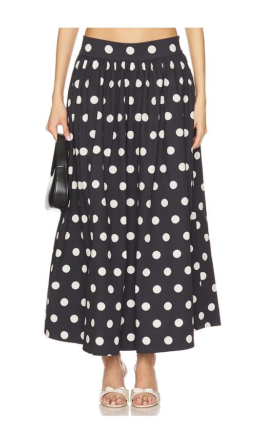 lovers and friends deven midi skirt in black. - size s (also in xs, xxs)