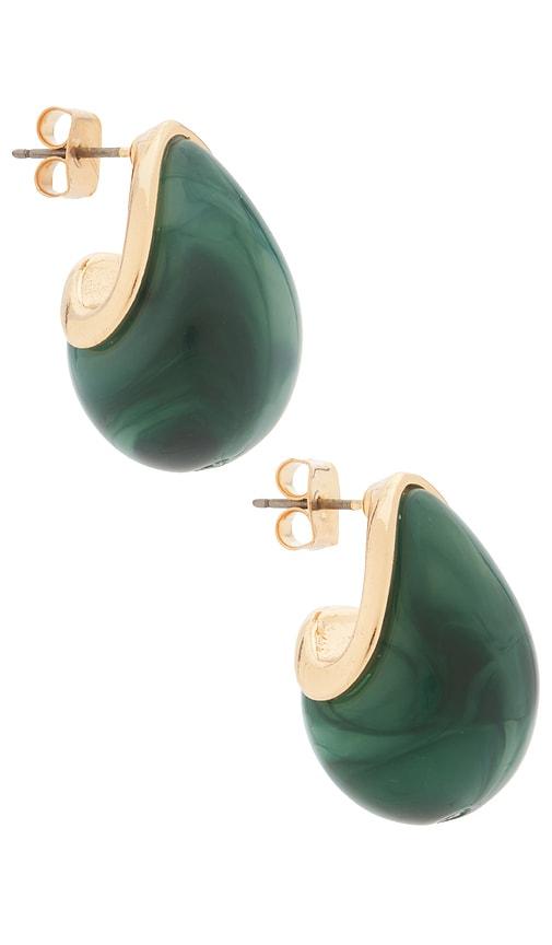 lovers and friends devon earrings in green,metallic gold.