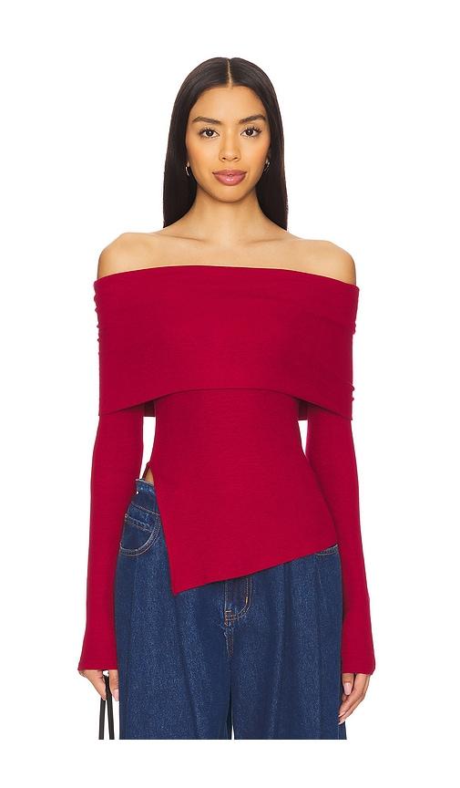 lovers and friends dex top in burgundy. - size s (also in xs)