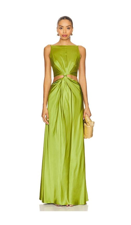 lovers and friends diamanto gown in green. - size m (also in xs)