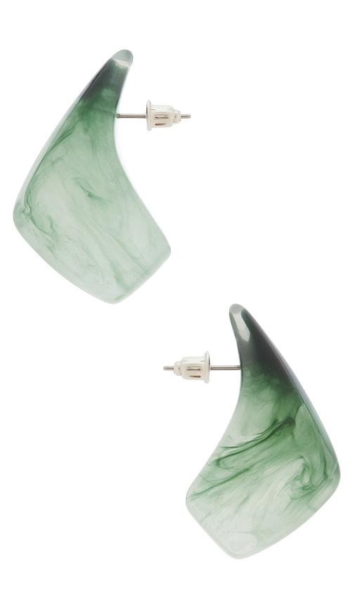 lovers and friends edith earrings in green.
