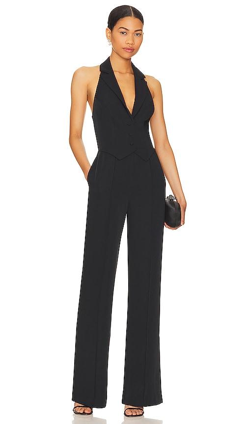 lovers and friends elena jumpsuit in black. - size m (also in xs)