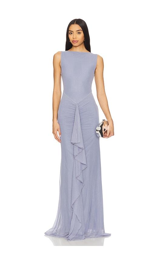 lovers and friends ellie maxi dress in slate. - size m (also in s)