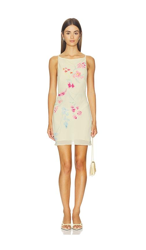 lovers and friends ellison mini dress in yellow. - size l (also in xxs, xs, s, m, xl)