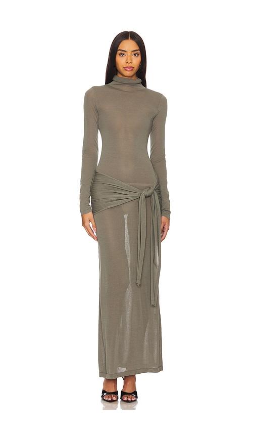 lovers and friends elma maxi dress in green. - size m (also in s)