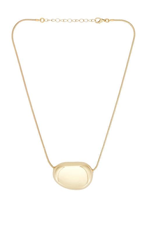 lovers and friends elowen necklace in metallic gold.