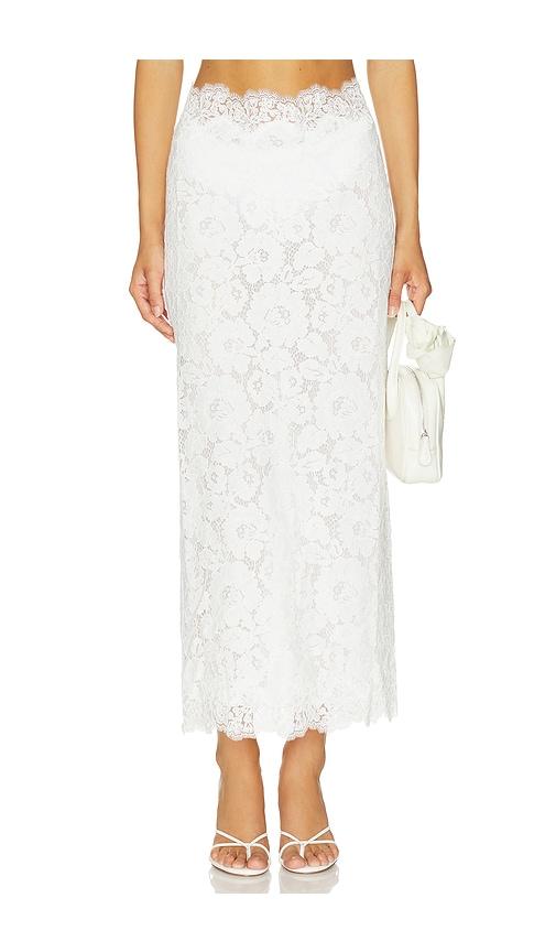 lovers and friends ember maxi skirt in white. - size l (also in m, xxs)