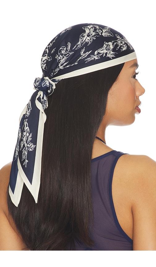 lovers and friends emma triangle scarf in navy.