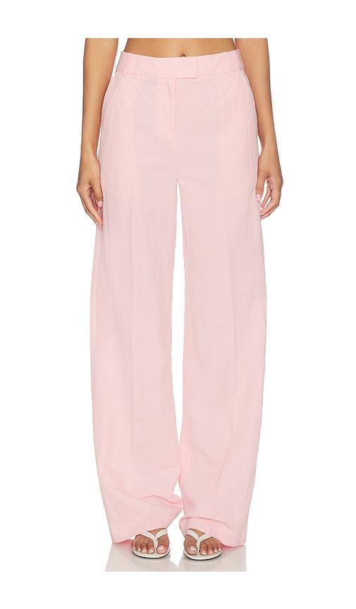 lovers and friends emmett linen pant in pink. - size m (also in s)
