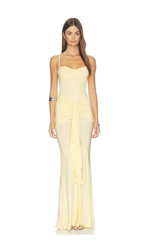 lovers and friends emmy maxi dress in yellow. - size l (also in xl)