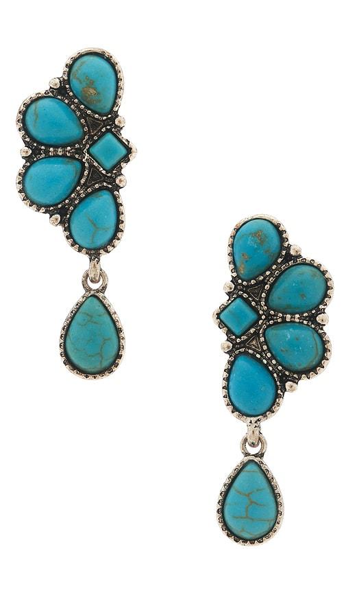 lovers and friends estelle earrings in teal.