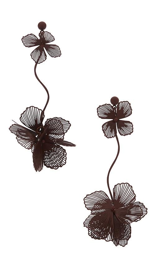 lovers and friends etta earrings in burgundy.