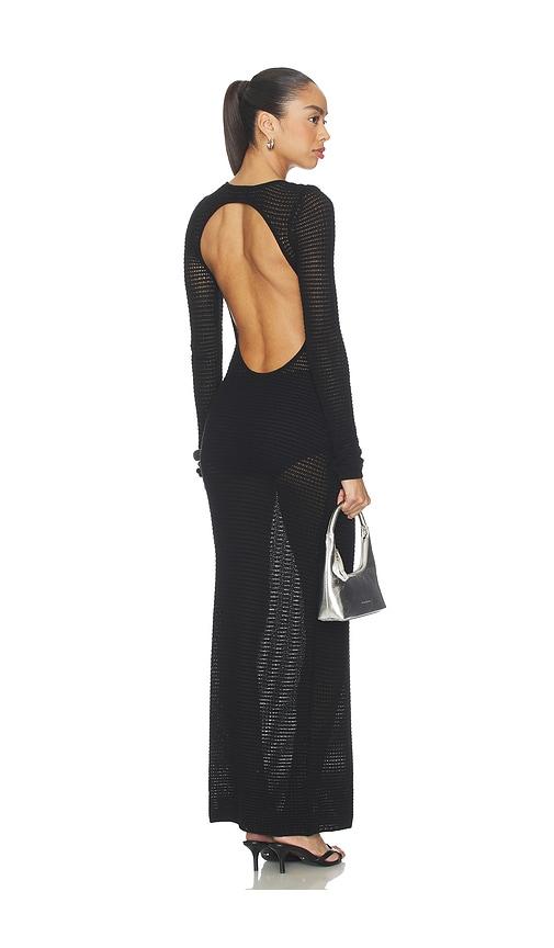 lovers and friends evette knit maxi dress in black. - size l (also in xs, s, m)