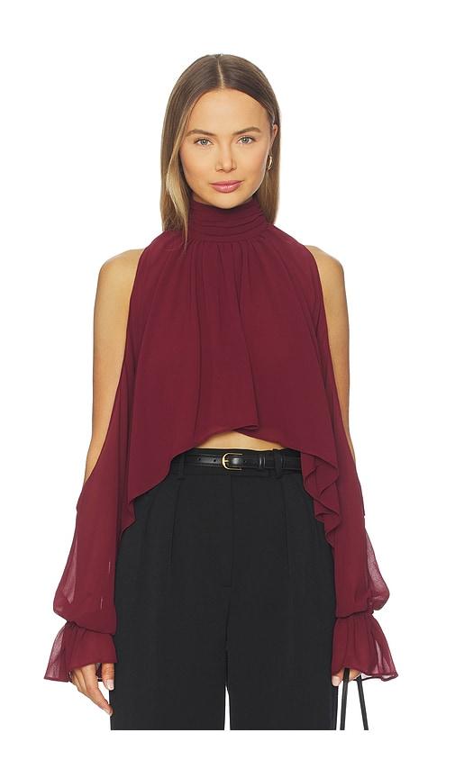 lovers and friends felicity top in burgundy. - size l (also in m)
