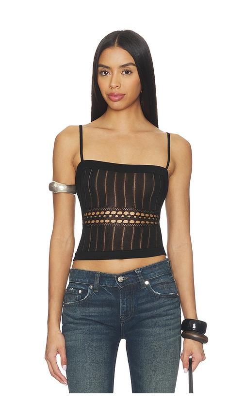 lovers and friends francie knit tank in black. - size m (also in xs, s, xl)