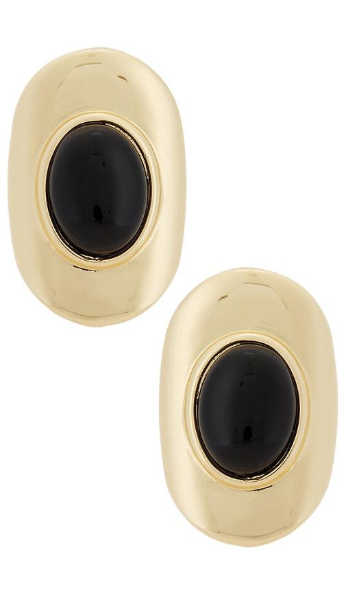 lovers and friends gemma stud earrings in metallic gold.