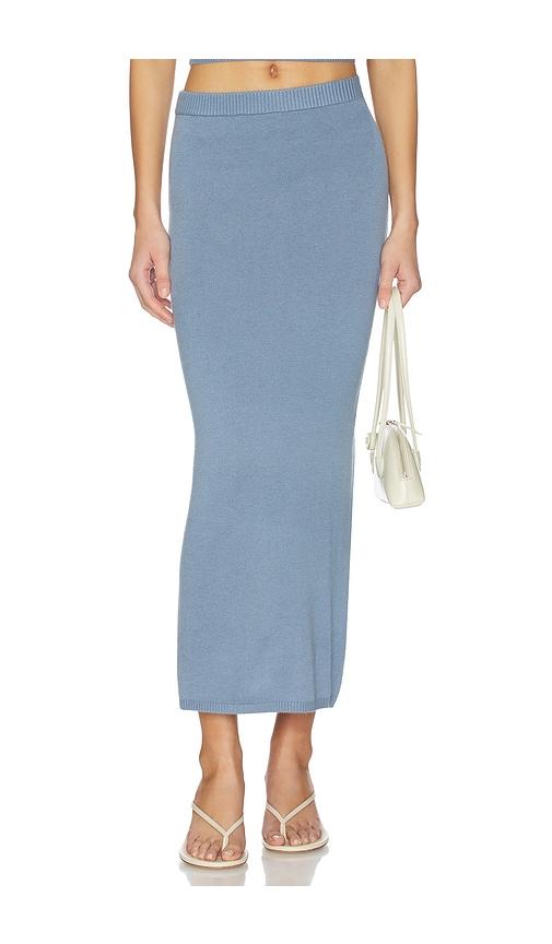 lovers and friends genie pull on maxi skirt in blue. - size l (also in m, s, xs)