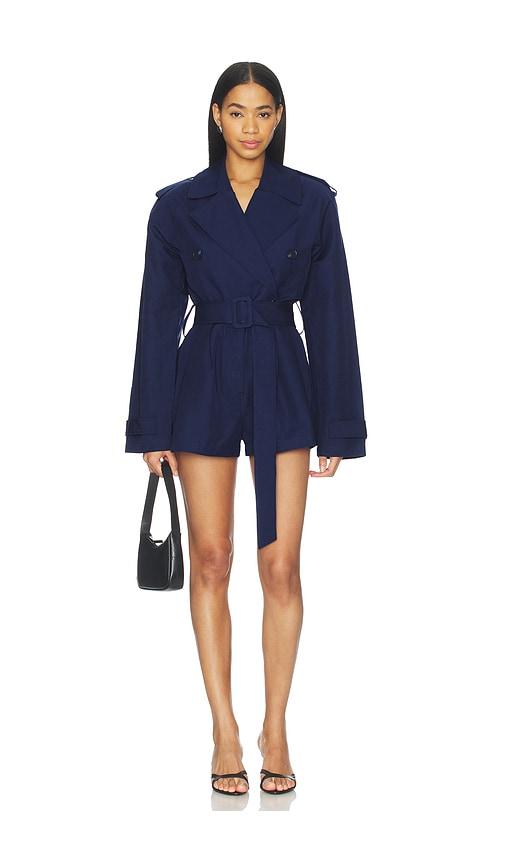 lovers and friends georgia romper in navy. - size m (also in s, xs, xxs)
