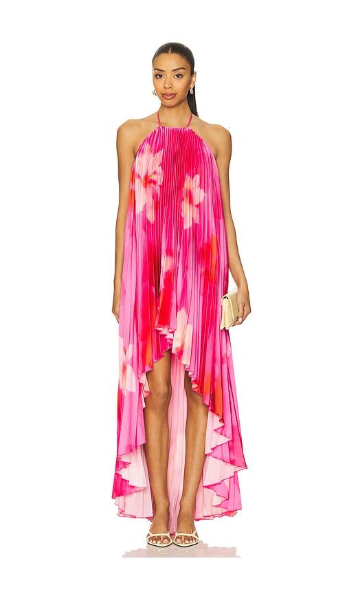 lovers and friends gia maxi dress in pink. - size l (also in m, xl)