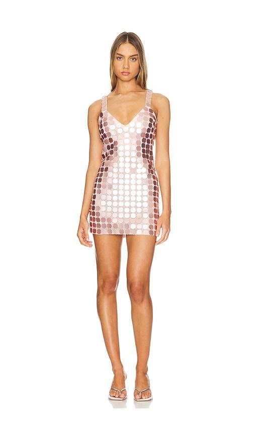 lovers and friends gilles sequin mini dress in pink. - size m (also in s, xl)