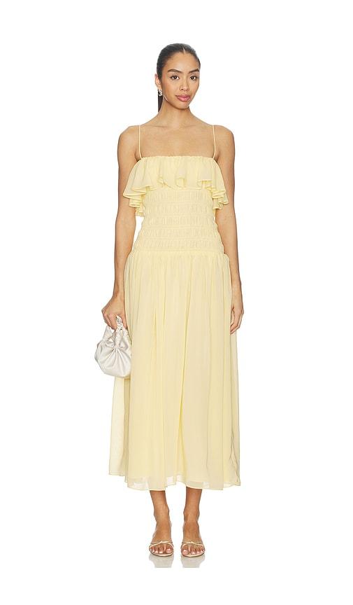 lovers and friends greer dress in lemon. - size l (also in m, s, xs, xxs)