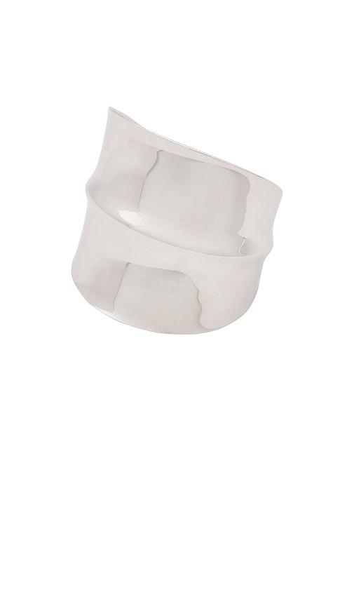 lovers and friends gwyn cuff in metallic silver.