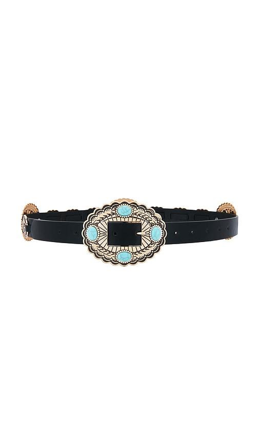 lovers and friends gypsy buckle belt in black.