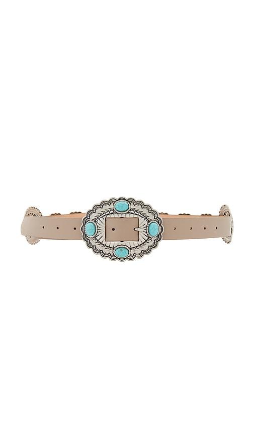 lovers and friends gypsy buckle belt in taupe.