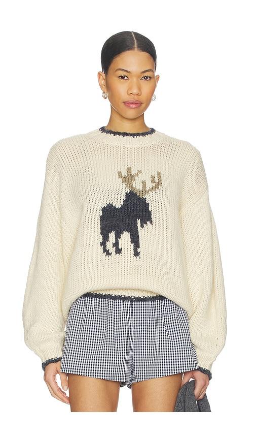 lovers and friends haruko sweater in cream,navy. - size m (also in xs)