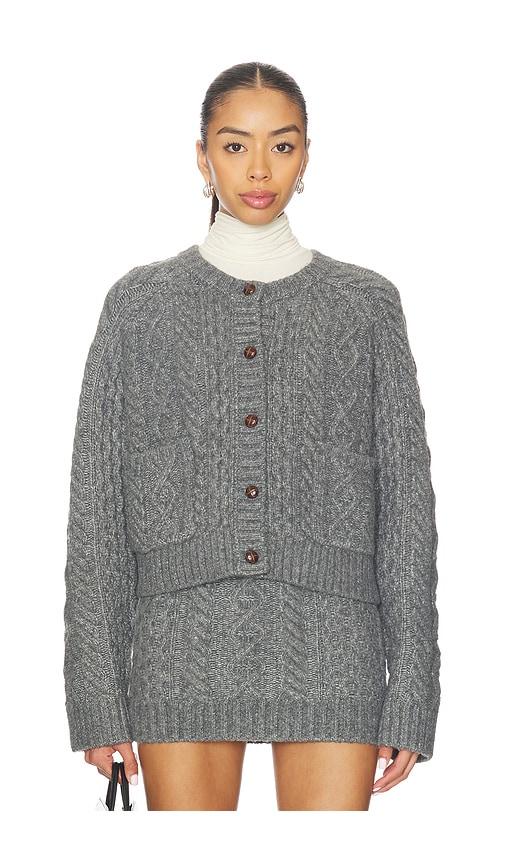 lovers and friends ibona cable cardigan in grey. - size s (also in xl)