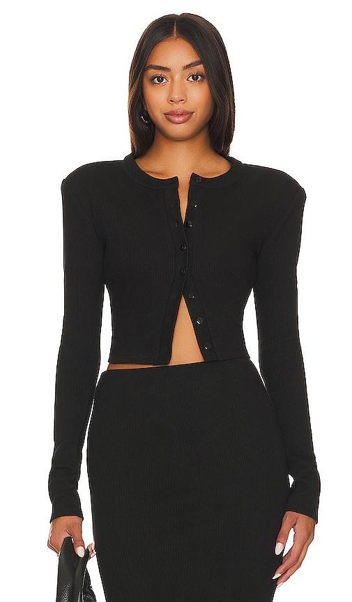 lovers and friends idina crop top in black. - size s (also in xs, xxs)