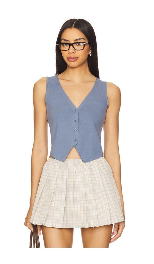 lovers and friends jada vest in blue. - size m (also in xs, s, xl)
