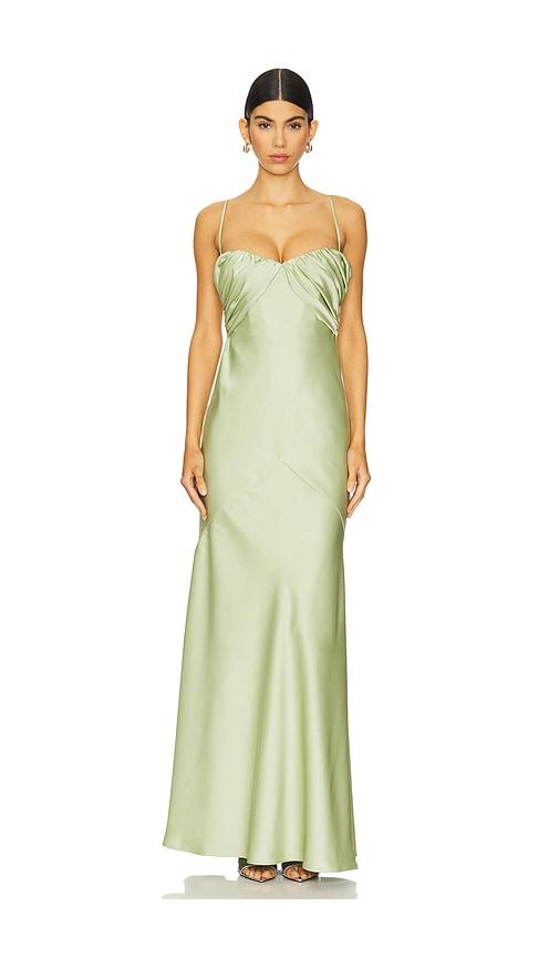 lovers and friends janae gown in sage. - size l (also in m)