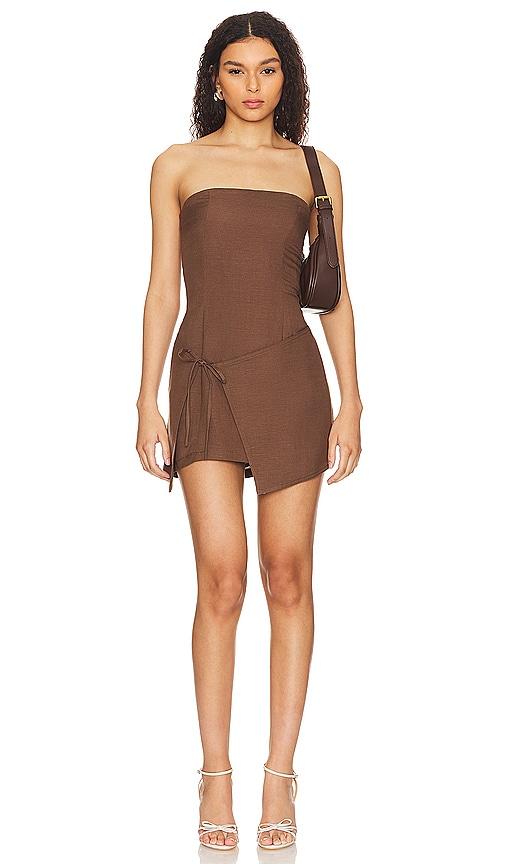 lovers and friends jesenia mini dress in chocolate. - size m (also in xl)